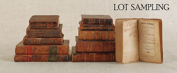 Collection of early leather bound