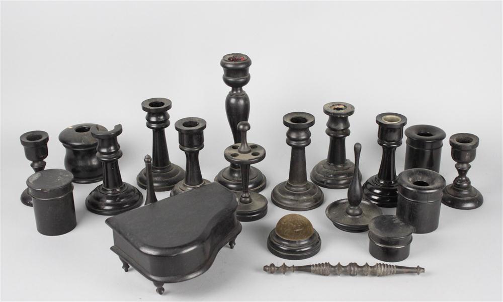 COLLECTION OF EBONY PIECES most