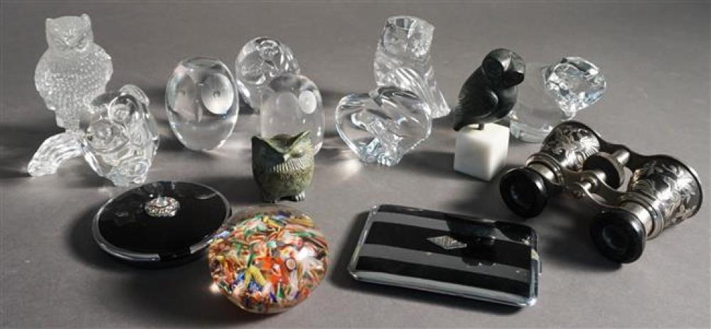 COLLECTION OF EIGHT CRYSTAL OWL
