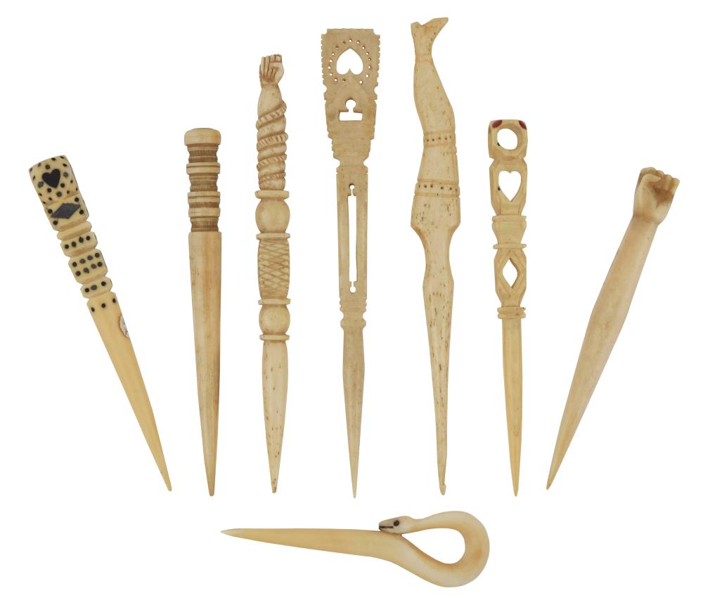 COLLECTION OF EIGHT FINE BODKINS