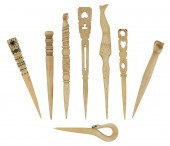 COLLECTION OF EIGHT FINE BODKI