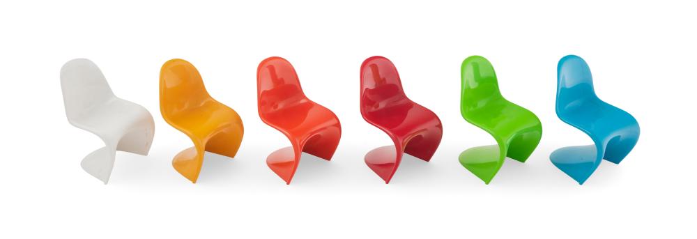 COLLECTION OF EIGHT "PANTON CHAIRS"