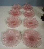 COLLECTION OF EIGHT PINK SPECK