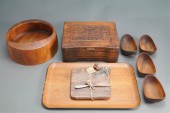 COLLECTION OF EIGHT WOODEN TAB