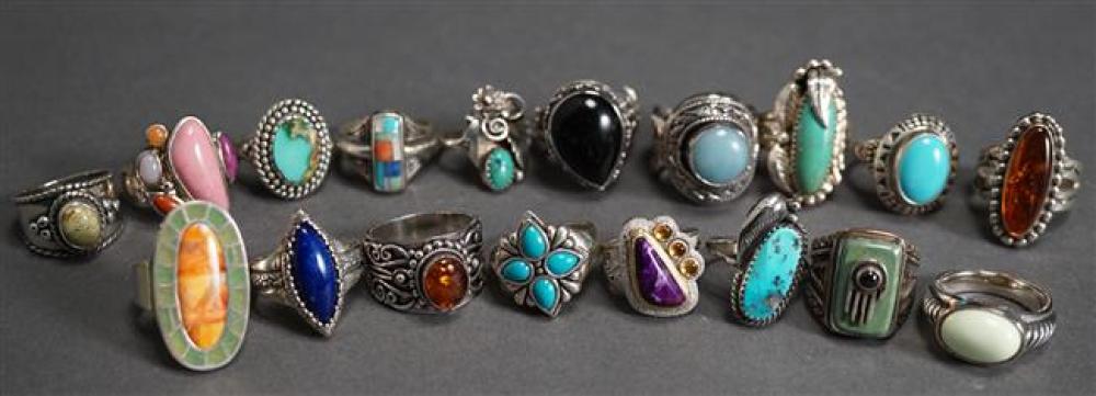COLLECTION OF EIGHTEEN STERLING