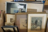 COLLECTION OF ELEVEN FRAMED EN
