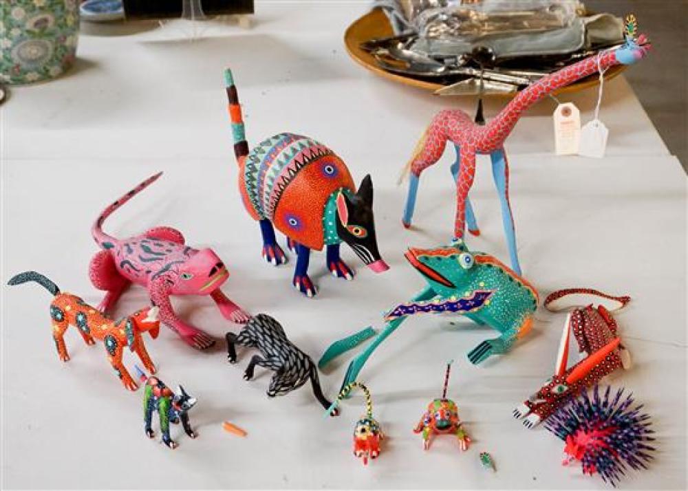 COLLECTION OF ELEVEN MEXICAN CARVED