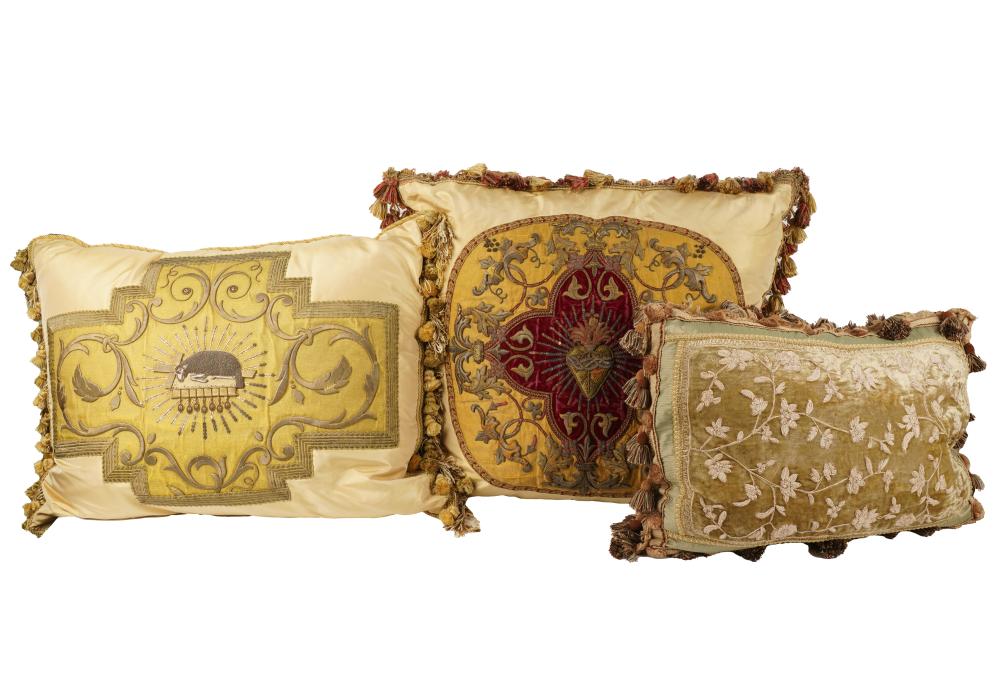 COLLECTION OF EMBROIDERED THROW