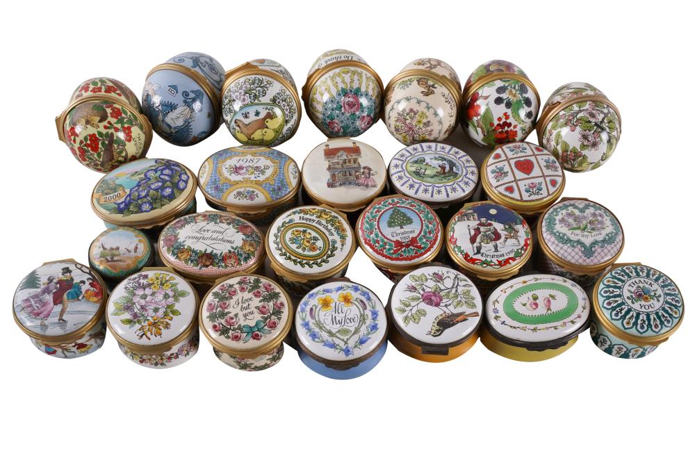 COLLECTION OF ENAMEL BOXESvarious