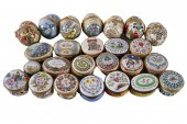 COLLECTION OF ENAMEL BOXESvari
