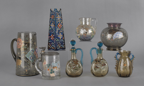 Collection of enameled decorated