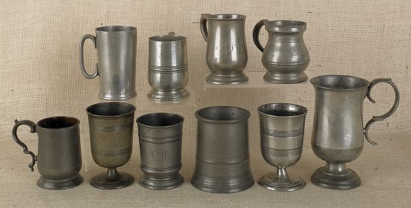 Collection of English pewter