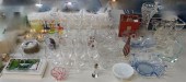 COLLECTION OF ETCHED GLASS STE