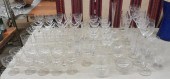 COLLECTION OF ETCHED GLASS STE