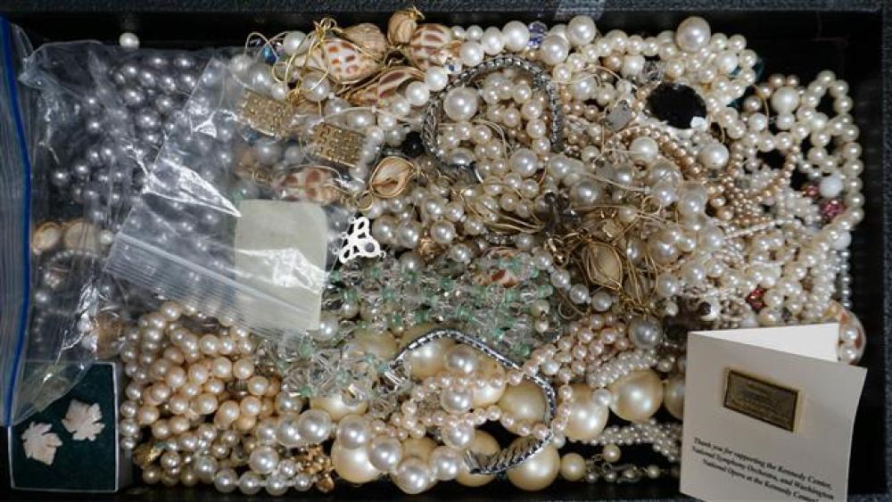 COLLECTION OF FAUX PEARL AND