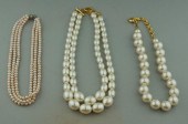 COLLECTION OF FAUX PEARL NECKL