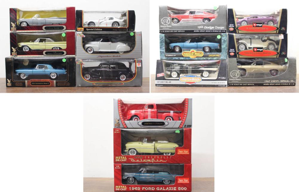 COLLECTION OF FIFTEEN CAST METAL
