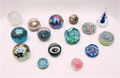 COLLECTION OF FIFTEEN GLASS PA