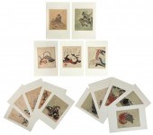 COLLECTION OF FIFTEEN WOODBLOC