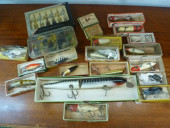 COLLECTION OF FISHING LURES AN