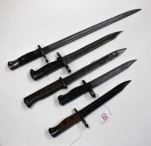 COLLECTION OF FIVE BAYONETS: (