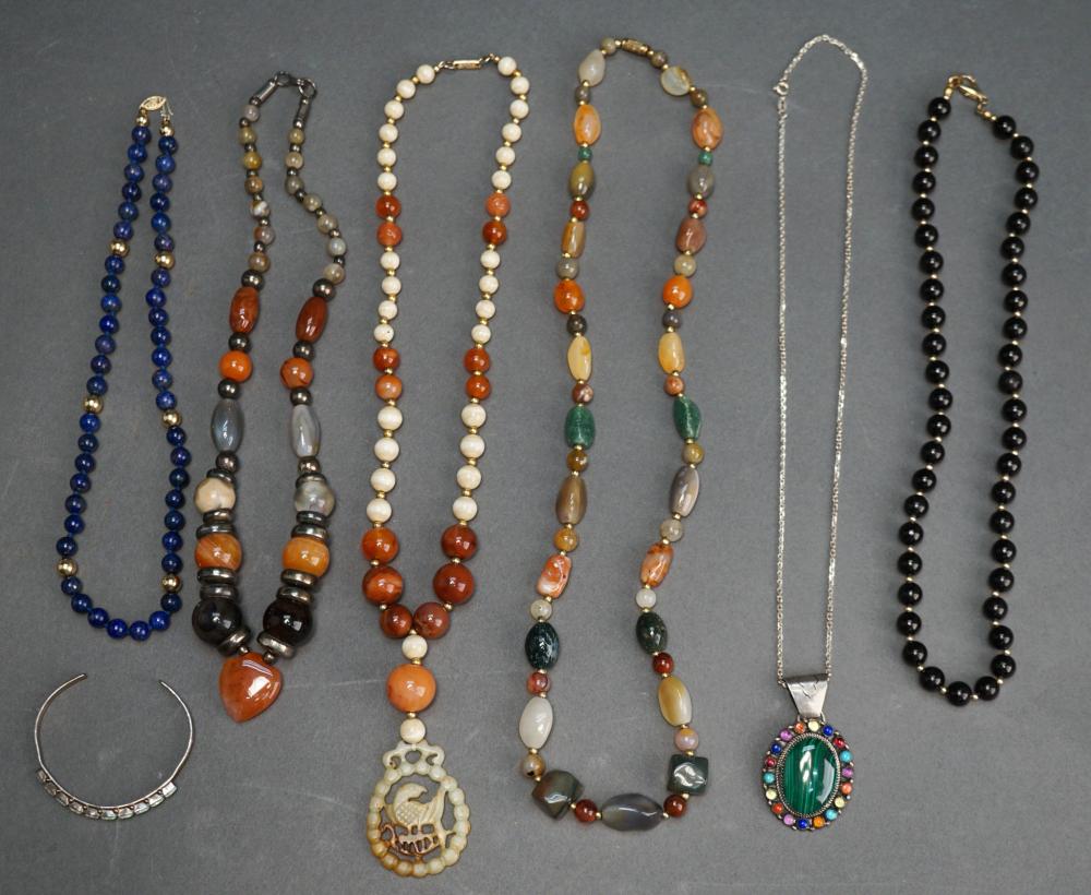COLLECTION OF FIVE BEADED