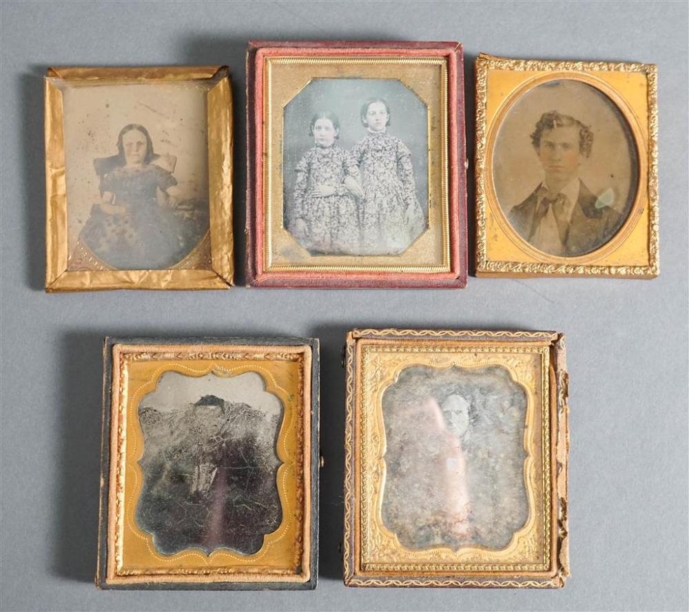 COLLECTION OF FIVE DAGUERREOTYPES