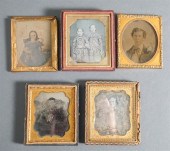 COLLECTION OF FIVE DAGUERREOTY