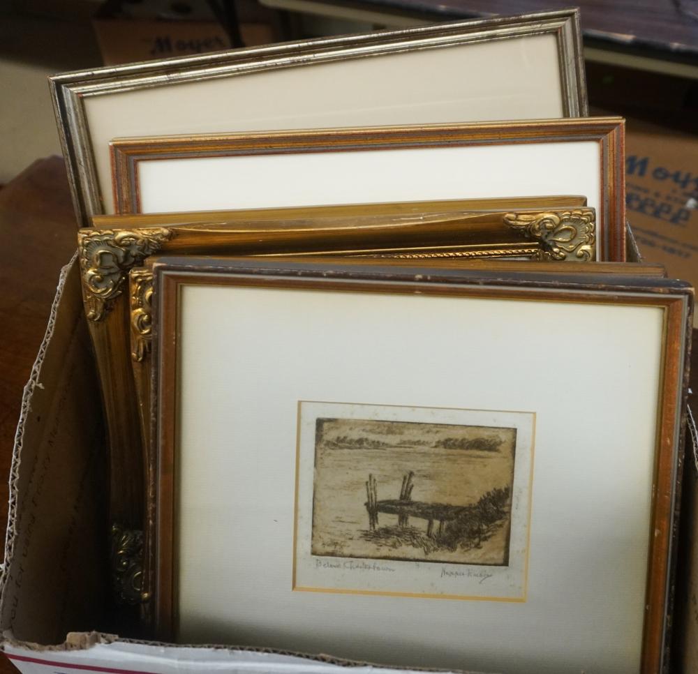 COLLECTION OF FIVE FRAMED ETCHINGS,