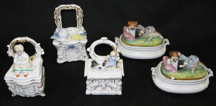 Collection of Five German Porcelain