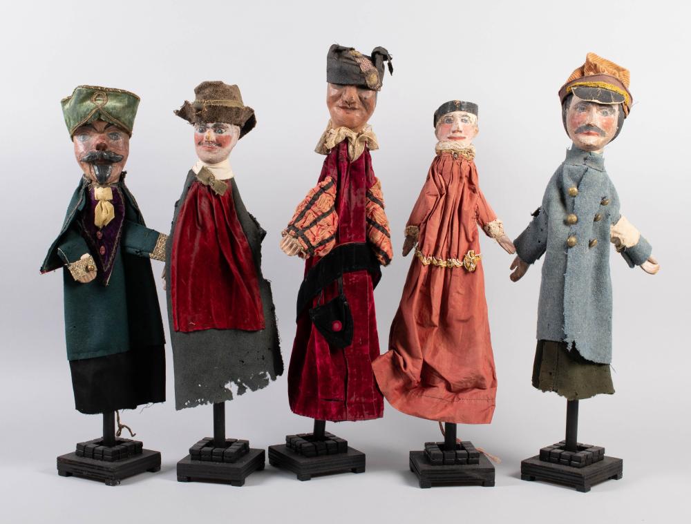 COLLECTION OF FIVE HAND PUPPETS
