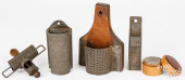 COLLECTION OF FIVE NUTMEG GRAT