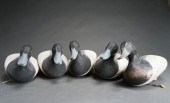 COLLECTION OF FIVE PAINTED WOO