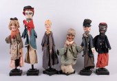 COLLECTION OF FIVE PUPPETS ON