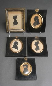 COLLECTION OF FIVE SILHOUETTES