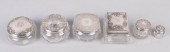 COLLECTION OF FIVE SILVER-TOPP
