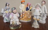 COLLECTION OF FIVE STAFFORDSHI