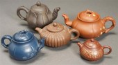 COLLECTION OF FIVE YIXING WARE