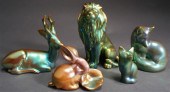 COLLECTION OF FIVE ZSOLNAY GRE