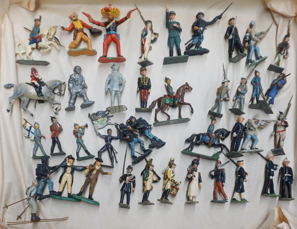 COLLECTION OF FORTY PAINTED LEAD