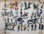 COLLECTION OF FORTY PAINTED LE