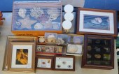 COLLECTION OF FOSSILS, SHELLS,