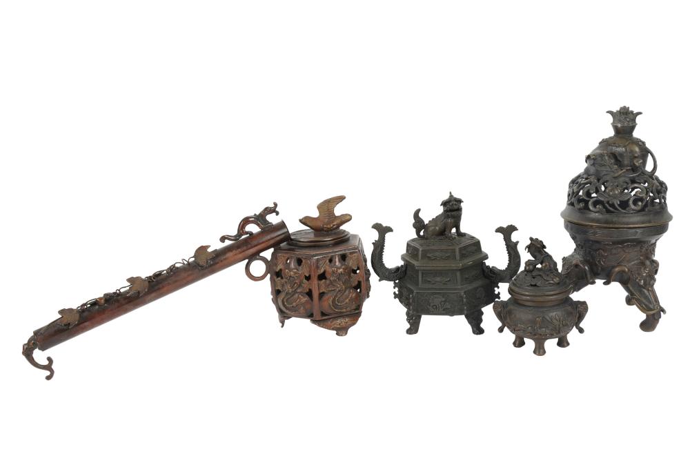 COLLECTION OF FOUR ASIAN BRONZE