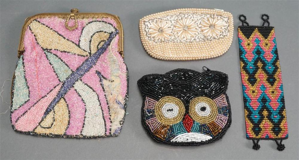 COLLECTION OF FOUR BEADED