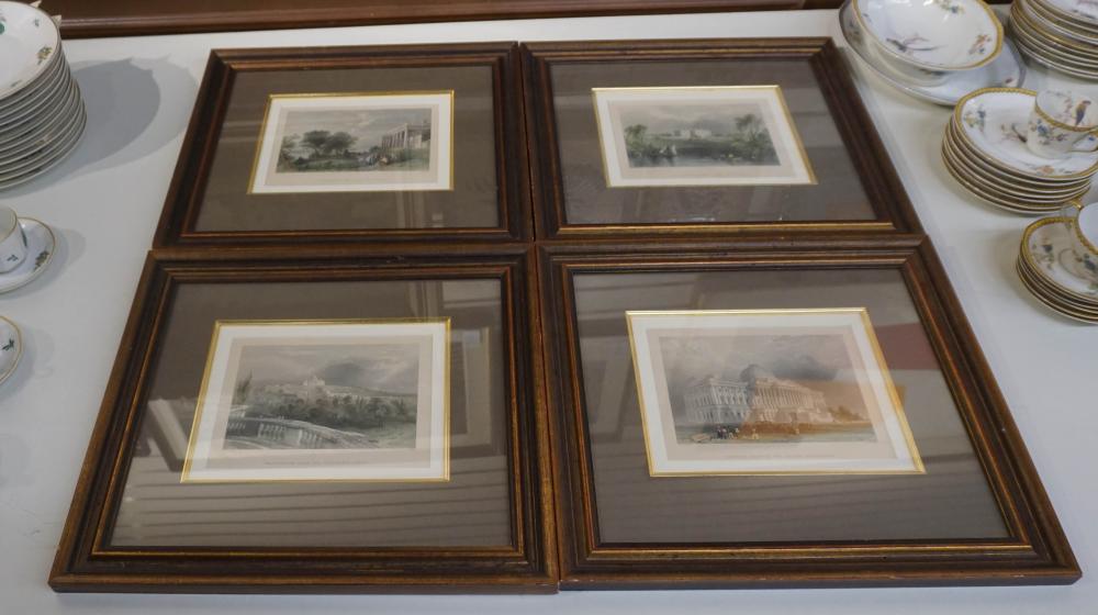 COLLECTION OF FOUR FRAMED COLORED