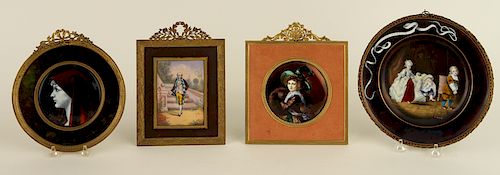 COLLECTION OF FOUR FRENCH FRAMED
