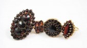 COLLECTION OF FOUR GARNET AND
