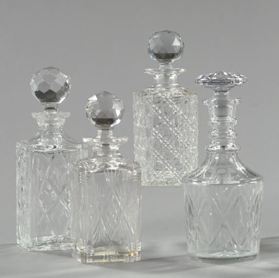 Collection of Four Glass Decanters,