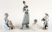 COLLECTION OF FOUR LLADRO PORC