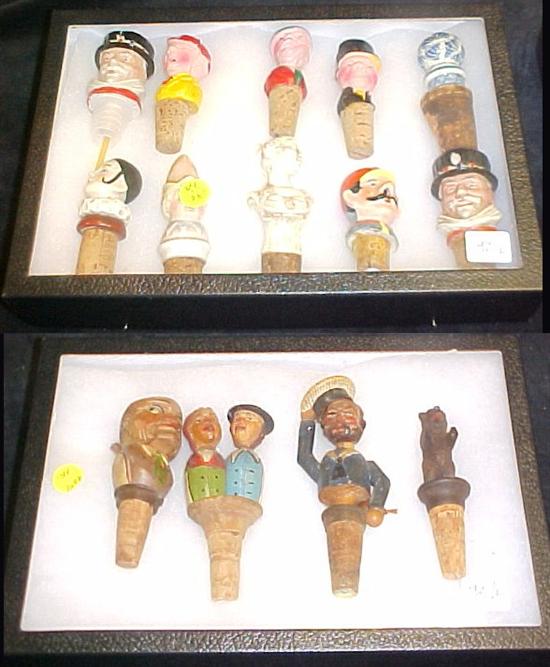 Collection of fourteen carved